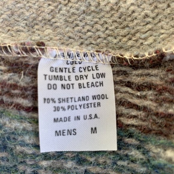 Vintage Penobscot Bay Traders Men's Sweater Size M Argyle Front Made in the USA - Picture 8 of 8